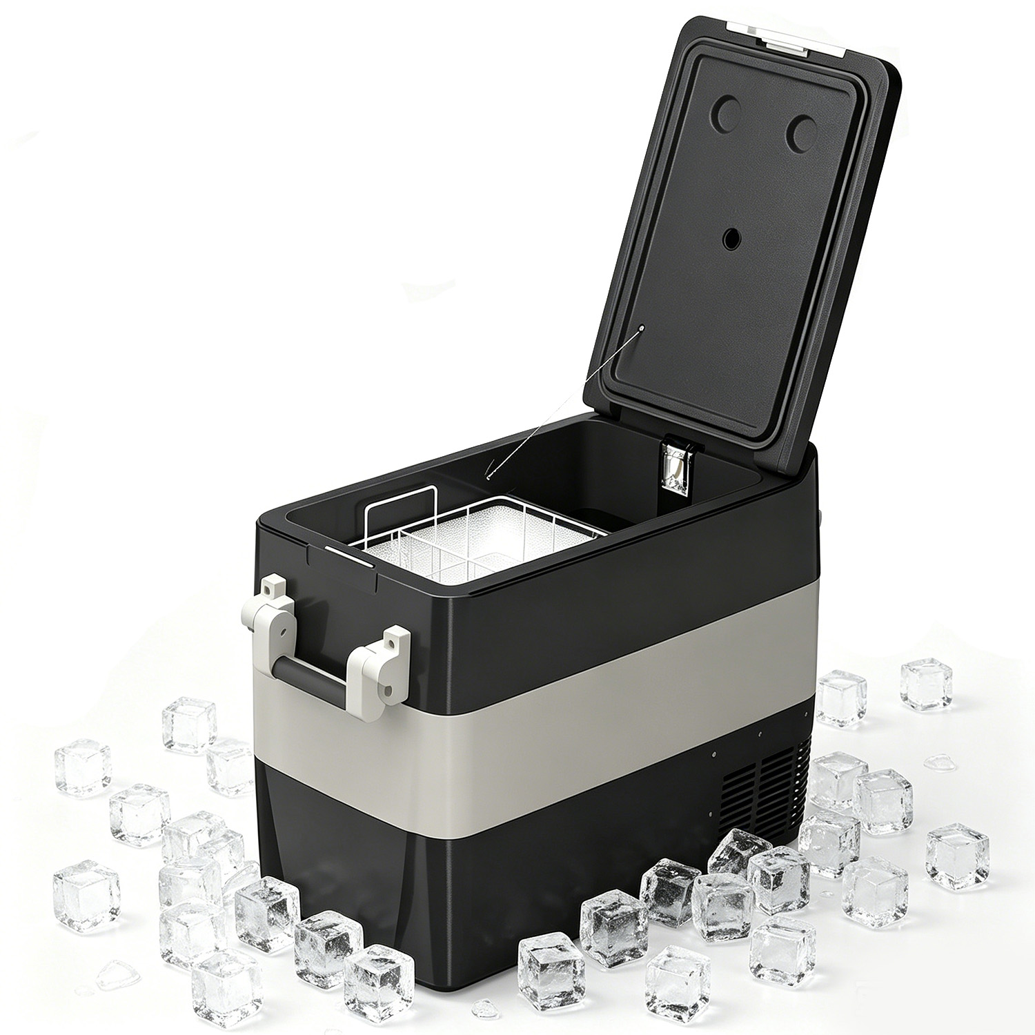 12V Fridge Freezer Rv - Lodówka samochodowa 53QT 12V, przenośna lodówka-zamrażarka
