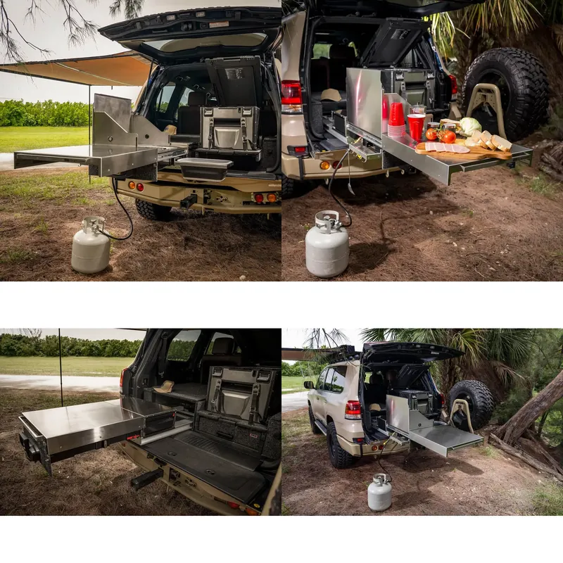 Camper Trailer Kitchen Slide - Wysuwany element kuchenny ze stali nierdzewnej