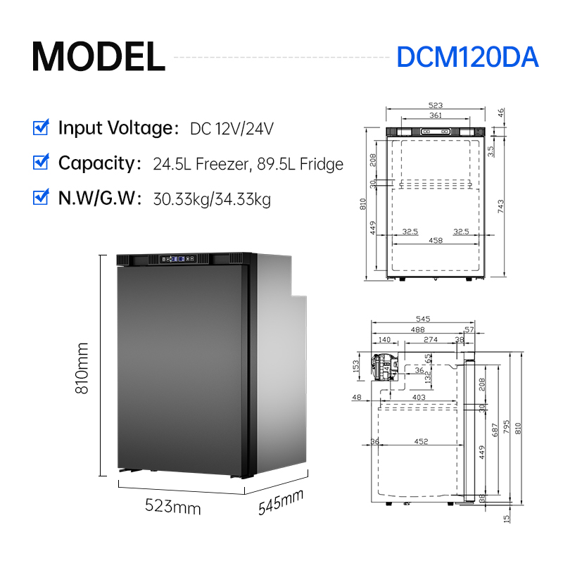 Kompresor lodówki i zamrażarki – 12V Fridge Freezer Rv recenzja i cena