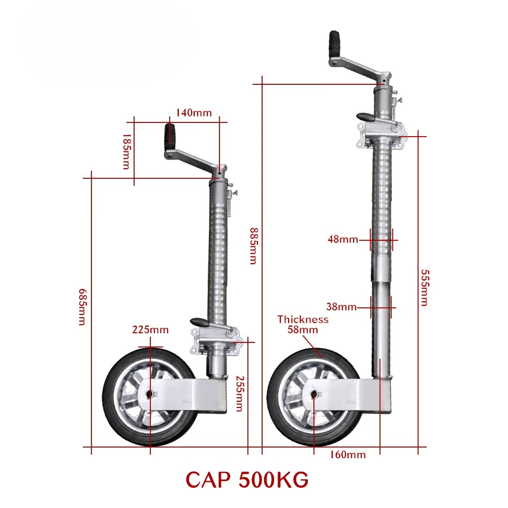 Wytrzymałe 48MM Żebrowane Kółk – Camper Trailer Jockey Wheel recenzja i cena