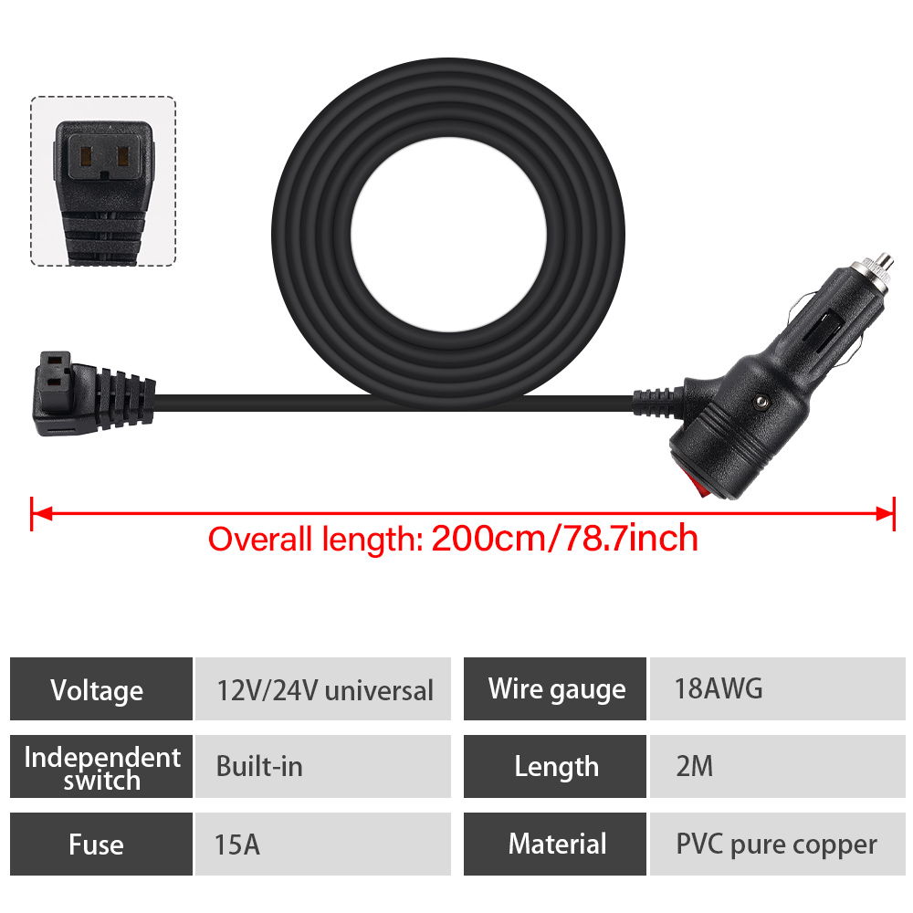 2M 18AWG lodówka samochodowa k – 12V Fridge Freezer Rv recenzja i cena