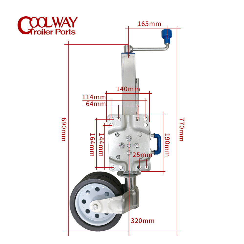 Podwójne kółko jockey, podnośn – Camper Trailer Jockey Wheel recenzja i cena