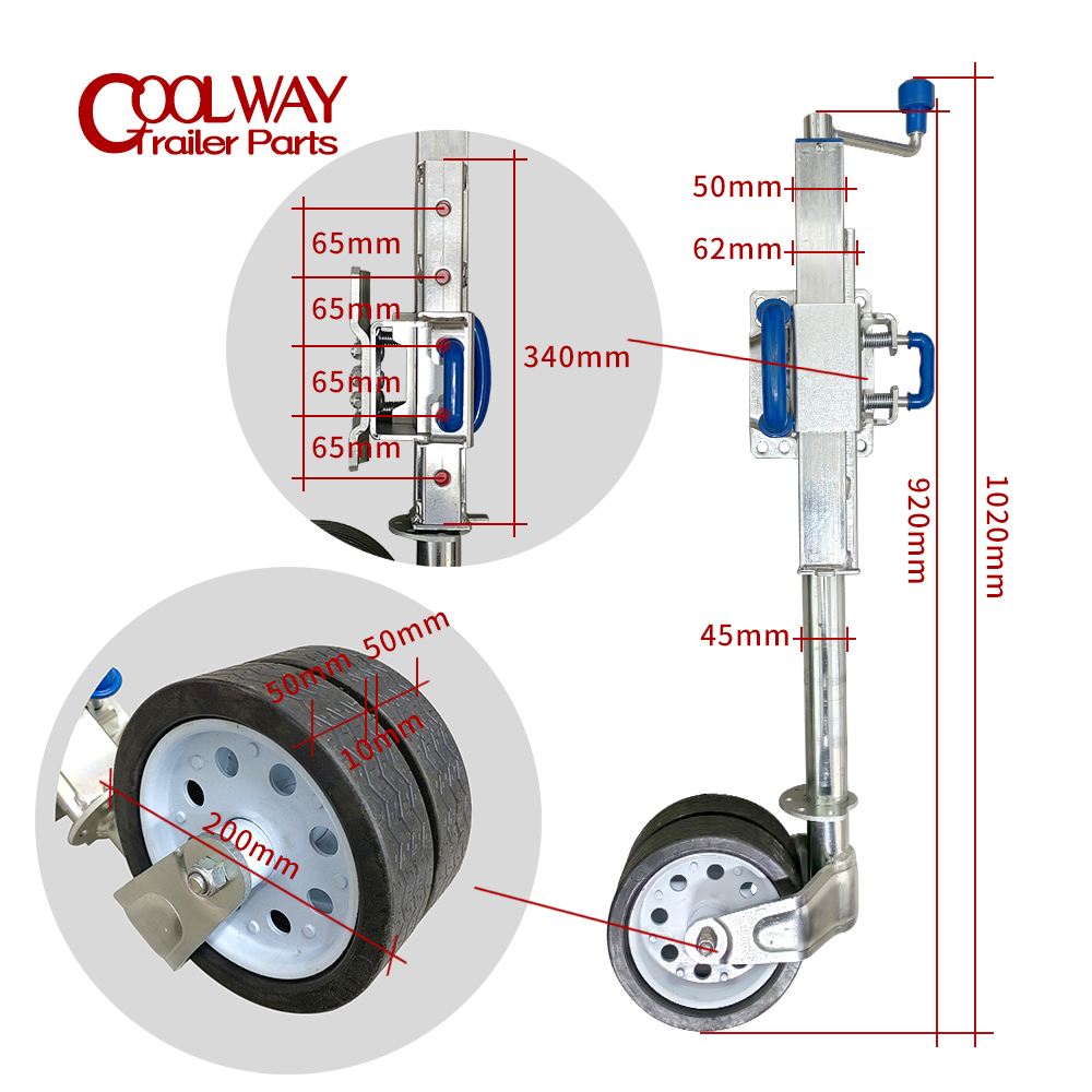 Podwójne kółko jockey, podnośn – Camper Trailer Jockey Wheel recenzja i cena
