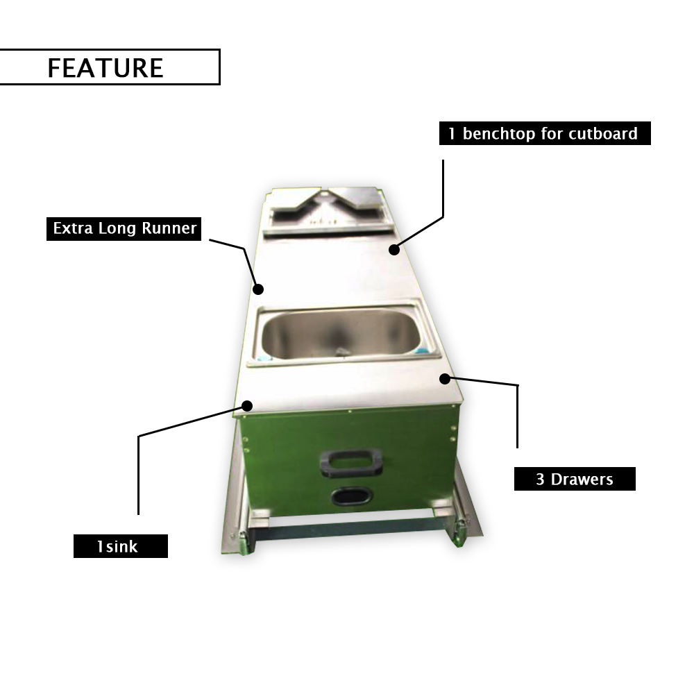 Akcesoria kuchenne ze stali ni – Camper Trailer Kitchen Slide recenzja i cena
