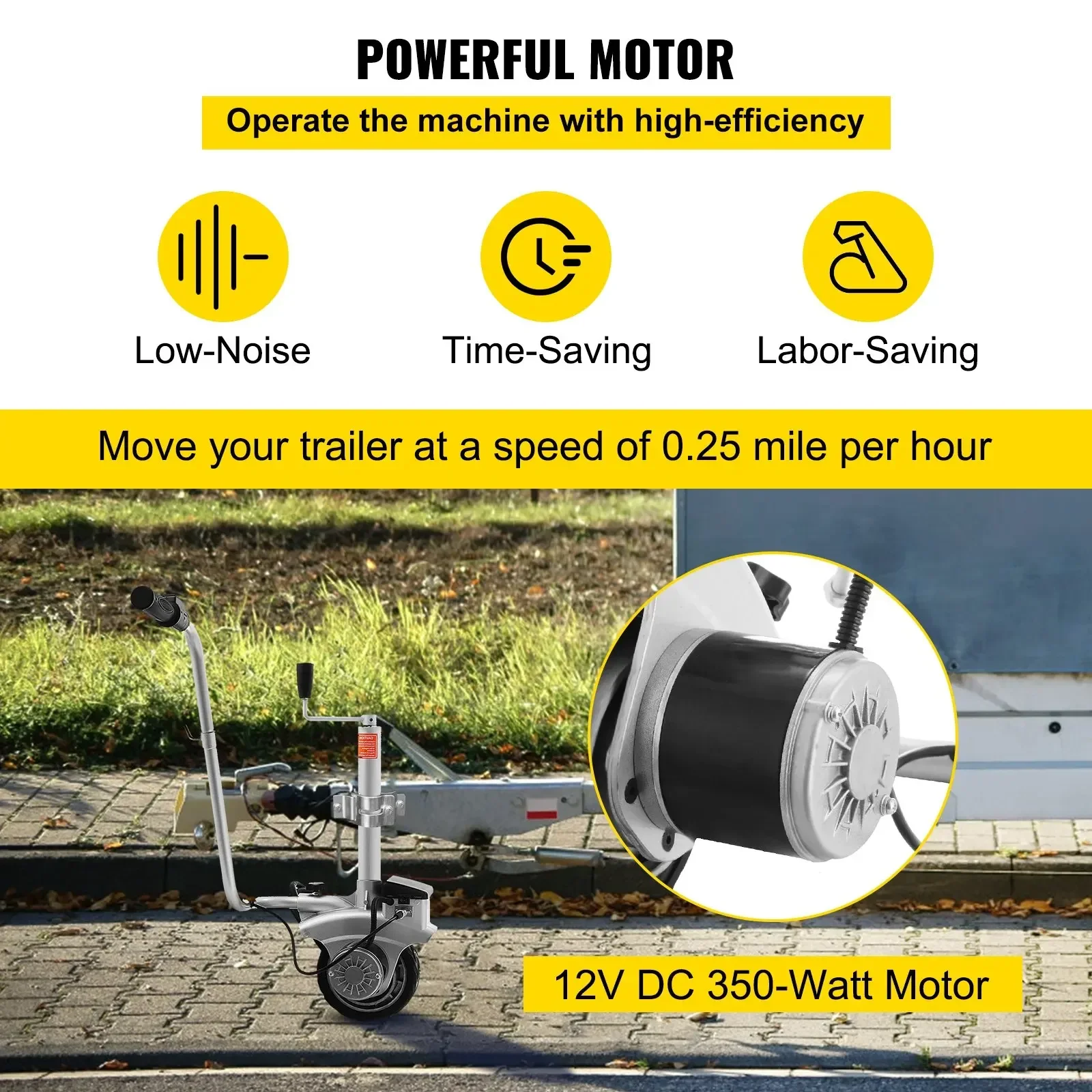 SIHAO 350W 12V Elektryczny Pod – Camper Trailer Jockey Wheel recenzja i cena