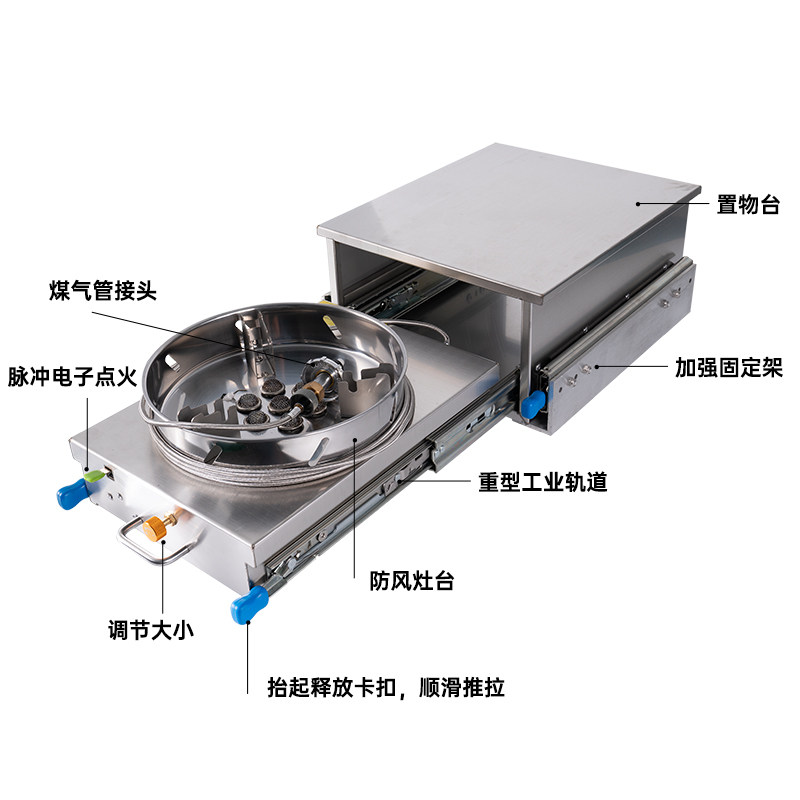 Wysuwana kuchenka gazowa ze st – Camper Trailer Kitchen Slide recenzja i cena